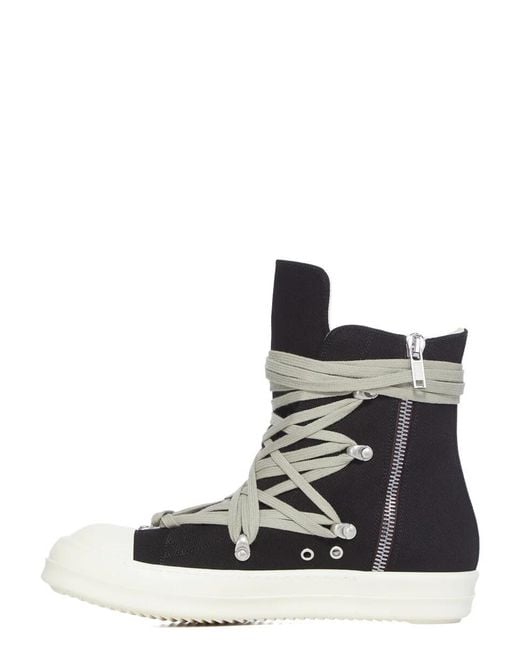 Rick Owens Black Megalace Sneakers