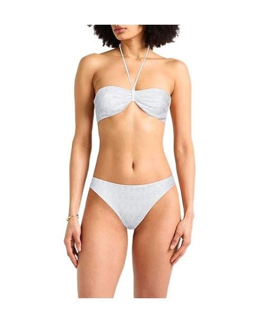 Marni White Solidcolor Metallicfinish Bikini