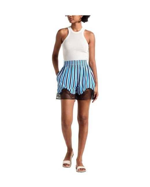 Burberry Blue Shorts Bermuda
