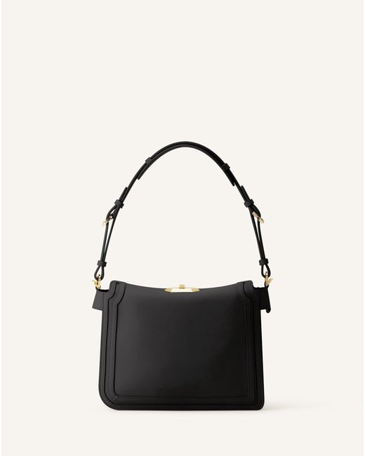Lanvin Black Compagnon Leather Shoulder Bag