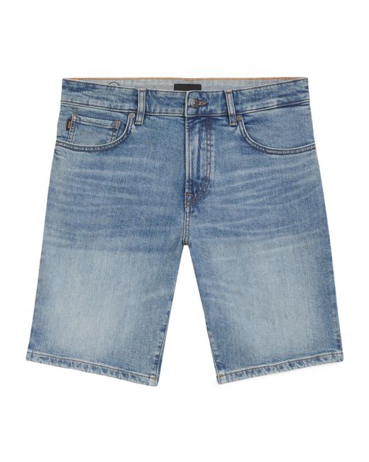 Boss Blue Denim Shorts for men