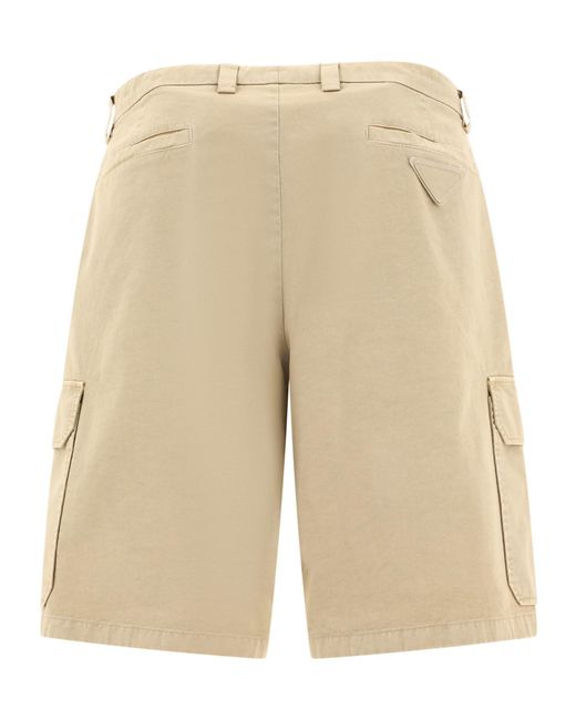 Prada Natural Belt Ring Shorts for men