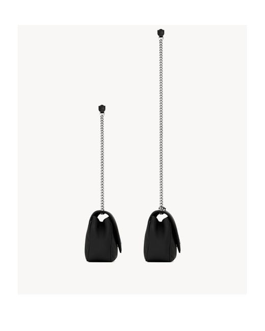 Saint Laurent White Loulou Logo Plaque Small Shoulder Bag