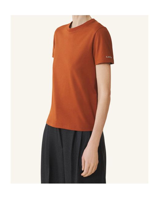 Lanvin Brown Tie-Detail Top