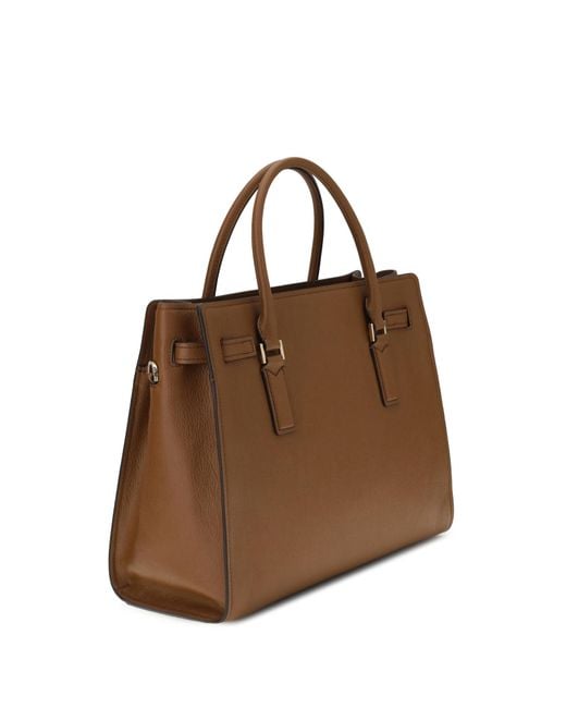 Michael Kors Brown Michael Hamilton Moderne Large Leather Satchel Bag