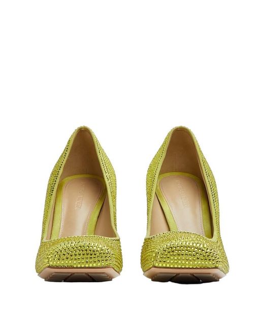 Bottega Veneta Green Embellished Tower Pumps