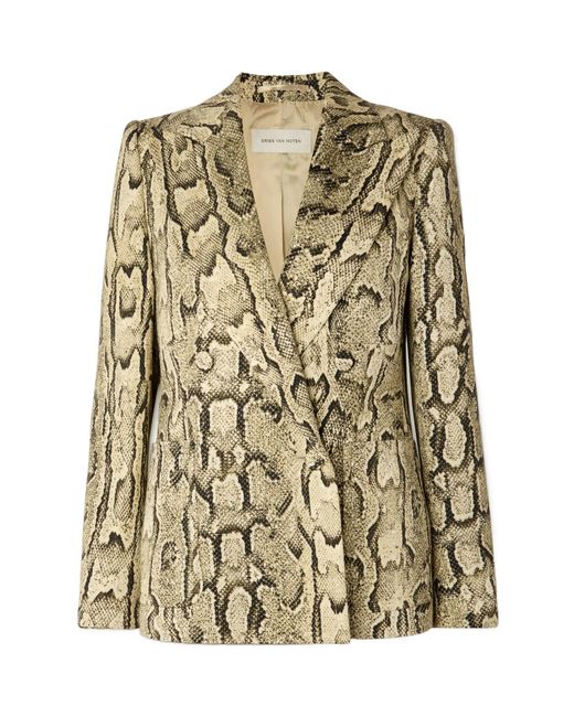 Dries Van Noten Metallic Snake Print Jacket