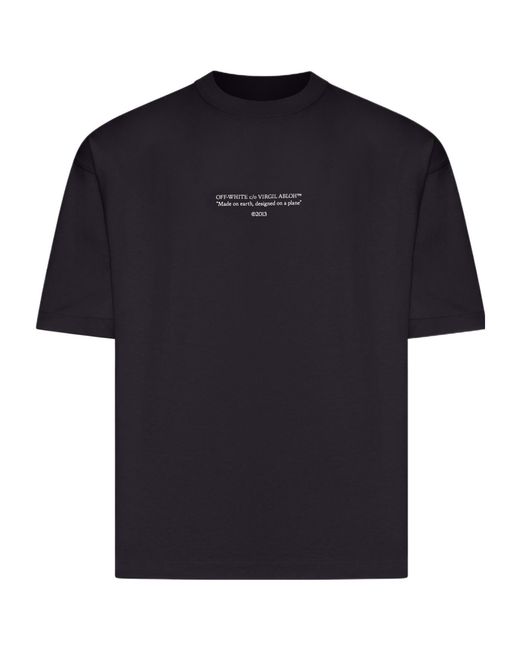 Off-White c/o Virgil Abloh Black Logo-Print T-Shirt for men