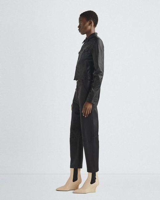 Rag & Bone Black Long-Sleeved Leather Jacket