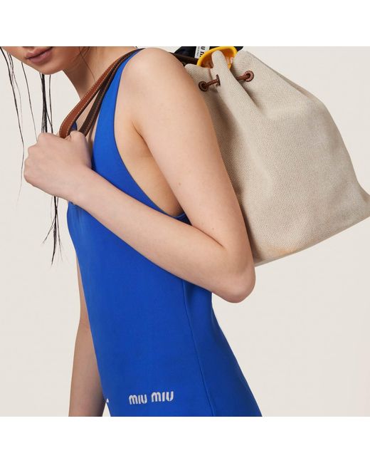 Miu Miu Blue One-Piece Swimsuit