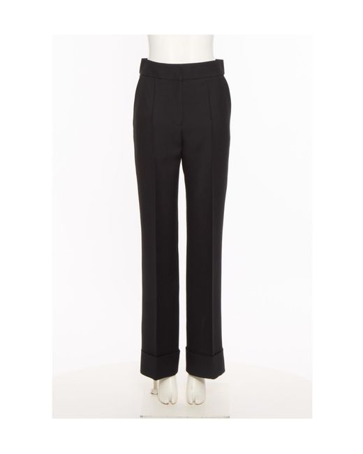 Valentino Black Straight Leg Tailored Pants