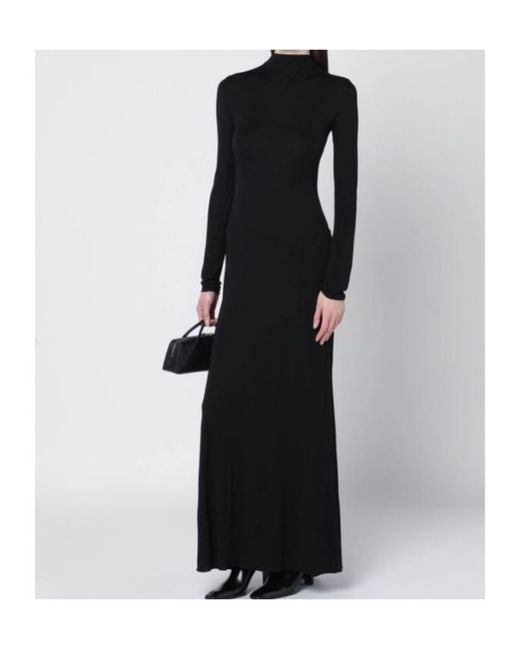 Alaïa Black Dress With Back Draping