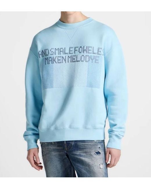 J.W. Anderson Blue Painted Birds Sweatshirt for men