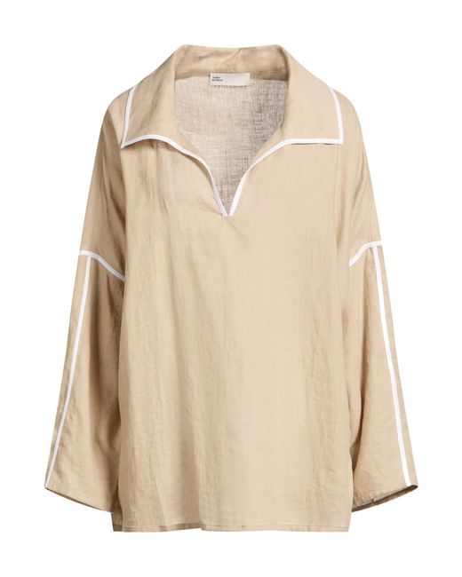 Tory Burch Natural Long Sleeves Top