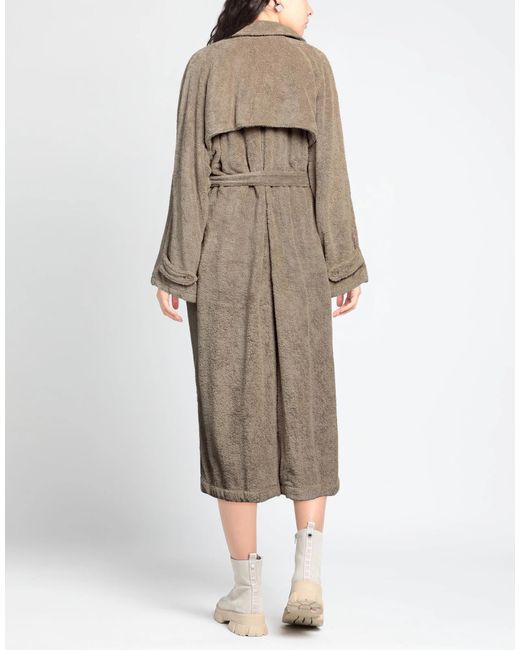 Balenciaga Natural Solid Color Long Trench Coat