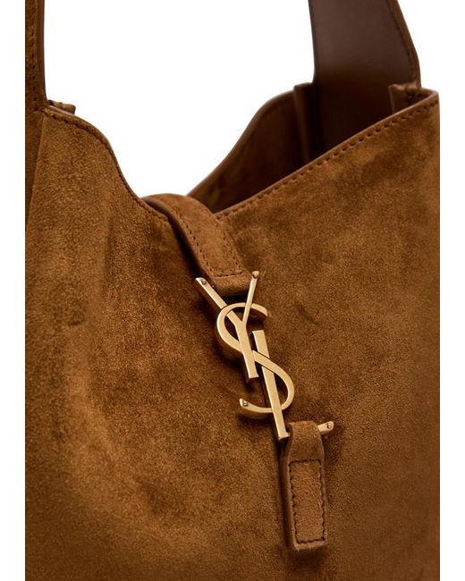 Saint Laurent Brown Le 5 À 7 Small Suede Hobo Bag