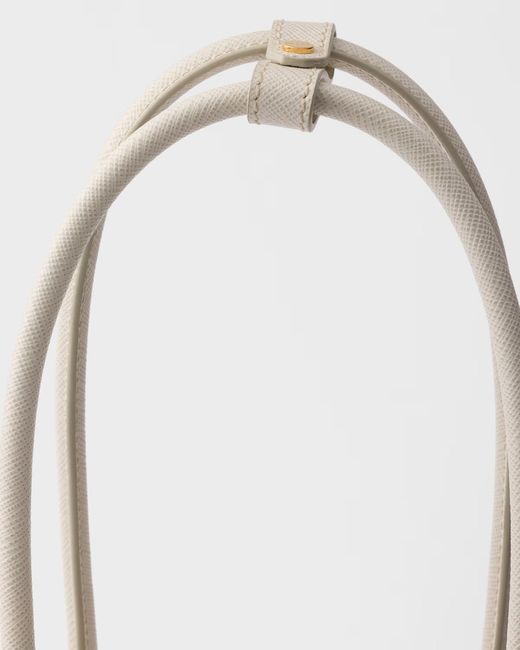 Prada Natural Small Saffiano Leather Top-Handle Bag