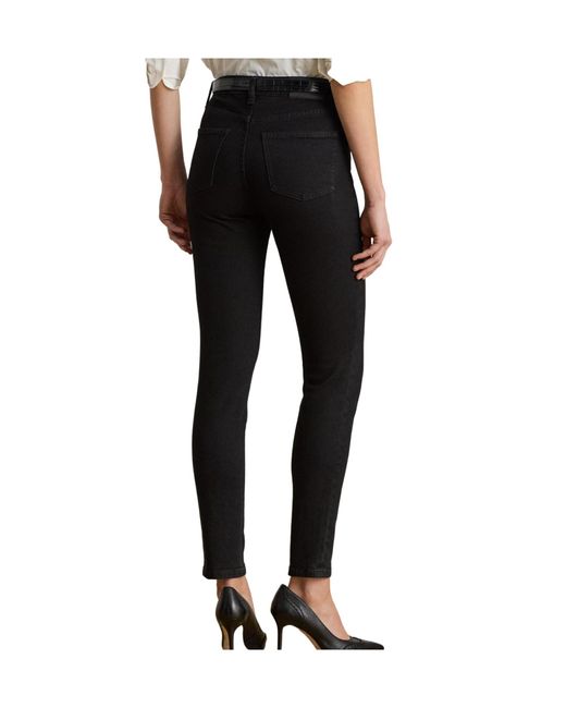 Ralph Lauren Black Lauren High-Waist Skinny Jeans