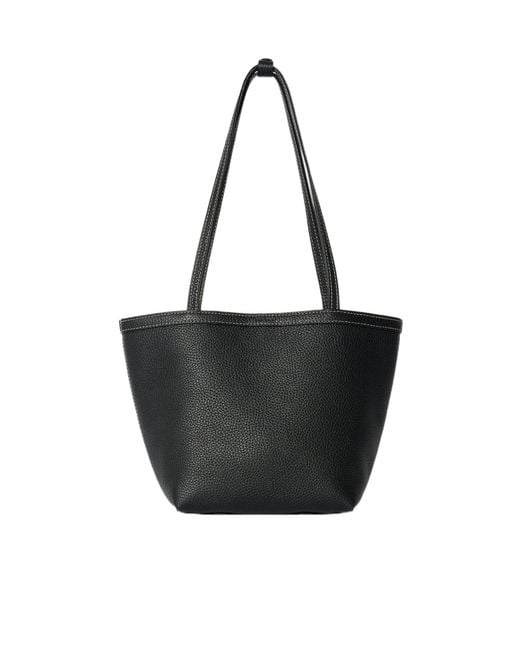 The Row Black Park Stitch Medium Tote Bag