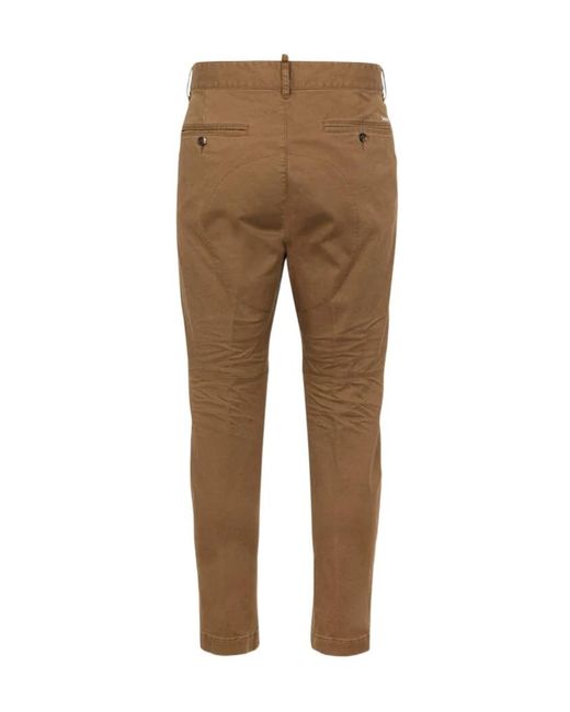DSquared² Natural Button-Fastening Chino Pants for men