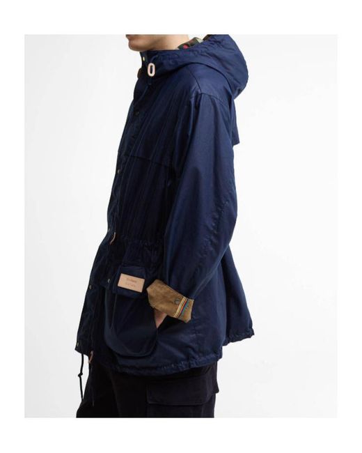 Barbour Blue X Paul Smith Durham Waxed Jacket for men