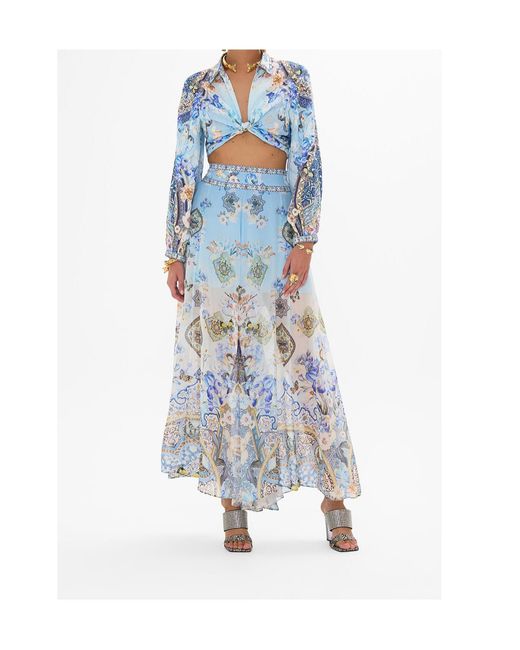 Camilla Blue Zippered Casual Pants