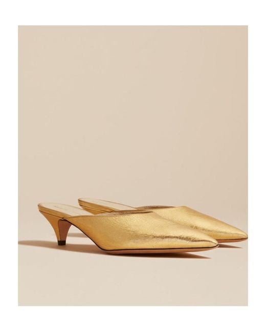 Khaite Natural The River Pointed-Toe Mules