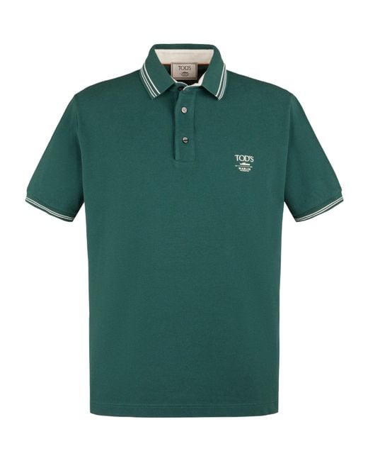 Tod's Green Short-Sleeved Polo Shirt for men