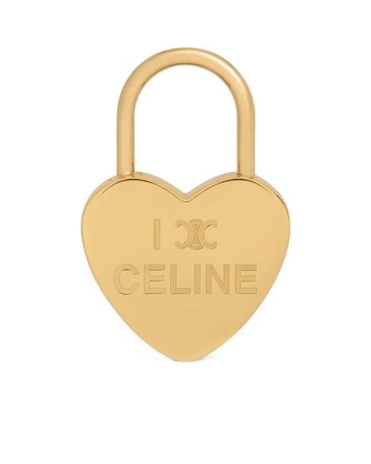 Céline White Charms Heart Padlock