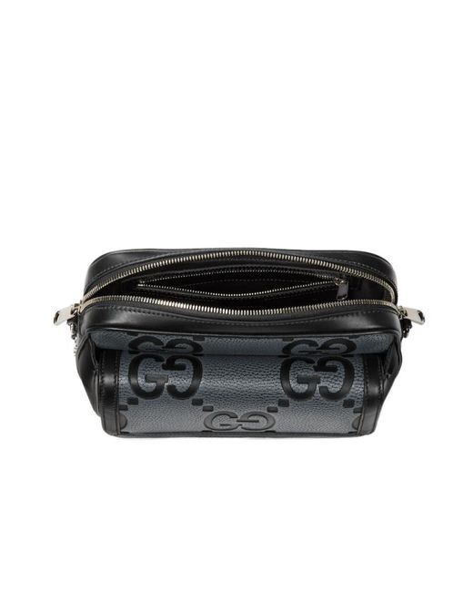 Gucci Black Gg Jumbo Small Crossbody Bag for men