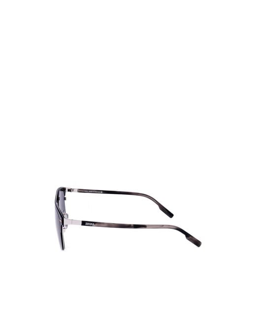Zegna Blue Square Frame Sunglasses for men