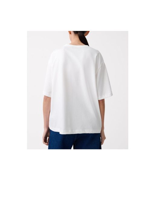 Studio Nicholson White Crew Neck Short-Sleeved T-Shirt