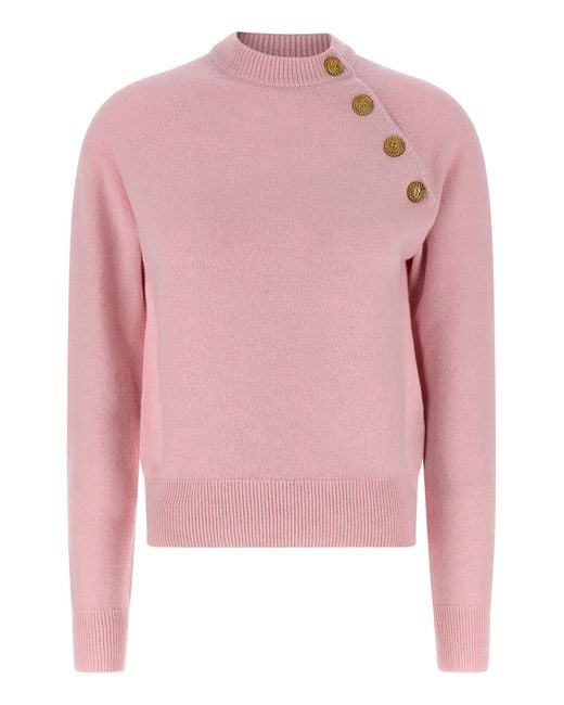 Balmain Pink Cashmere Sweater