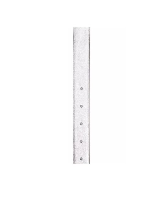Ferragamo White Leather Logo-Lettering Belt