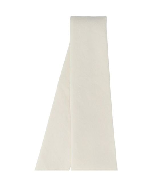 Auralee White Pointed Tie for men