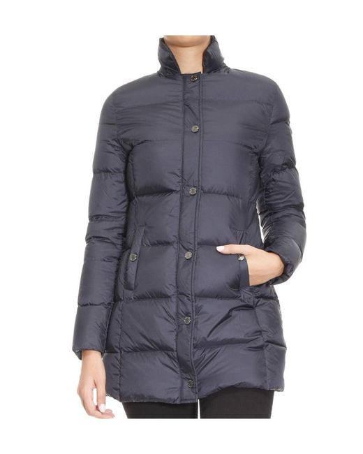 Armani Jeans Blue Long-Sleeved Down Jacket
