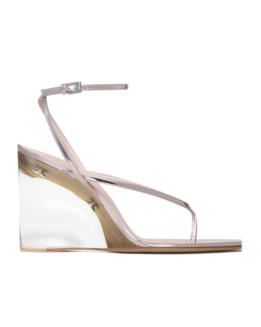 Alaïa White Alaïa Strappy Wedge Heeled Sandals