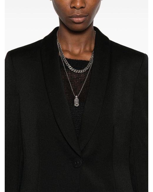Giorgio Armani Black Single-Breasted Twill Blazer