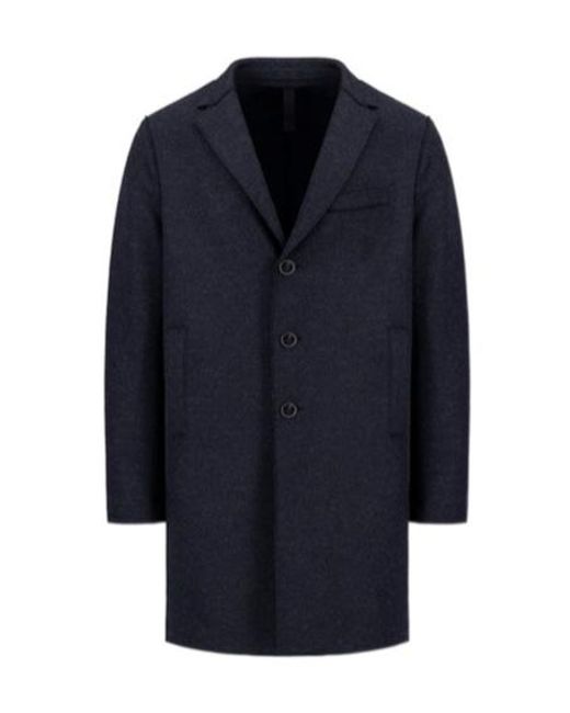 Harris Wharf London Blue Single-Breasted Coat for men
