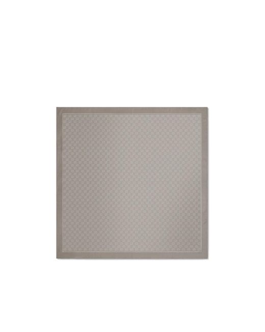 Gucci Gray Gg Carré Scarf