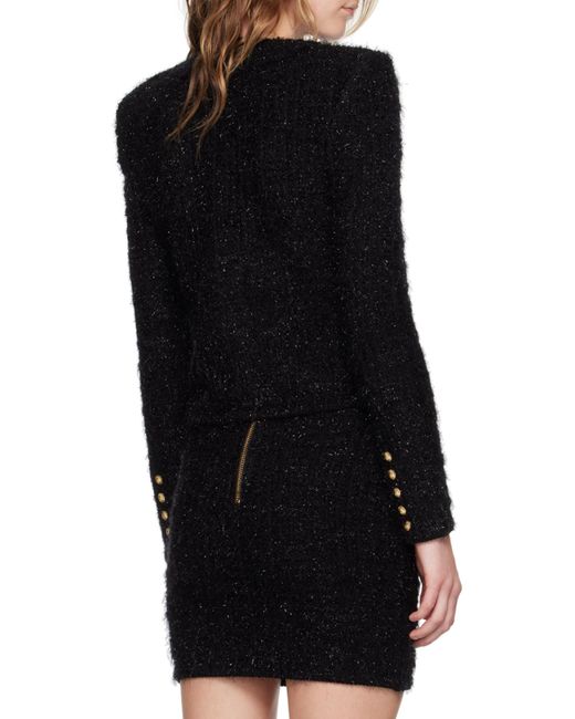 Balmain Black Tweed Jackets