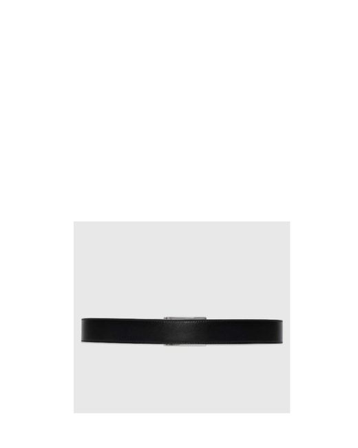 Gucci Black Reversible Belt With Square G Buckle for men