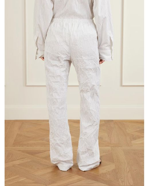 Rohe White Jam Striped Casual Pants
