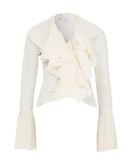 Alexander McQueen White Shirt With Ruffles