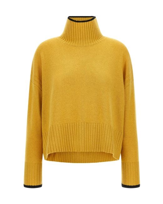 Pinko Yellow Long-Sleeved Sweater