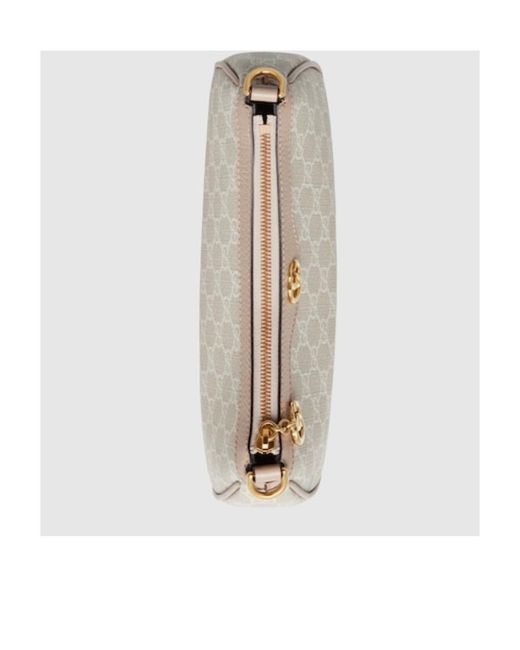 Gucci Natural Ophidia Logo Plaque Shoulder Bag