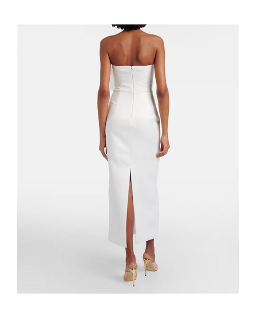 Leo White Floral-Appliqué Maxi Dress