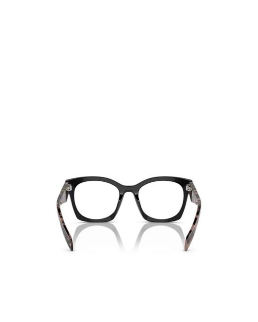 Prada White Geometric Frame Flat Mirror