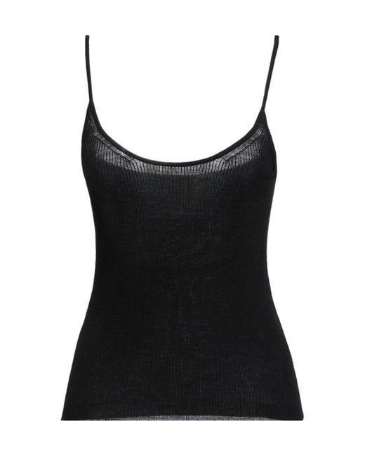 Chloé Black Solid Color Sleeveless Knit Top