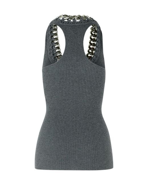 Stella McCartney Gray Chunky Chain Tank Top